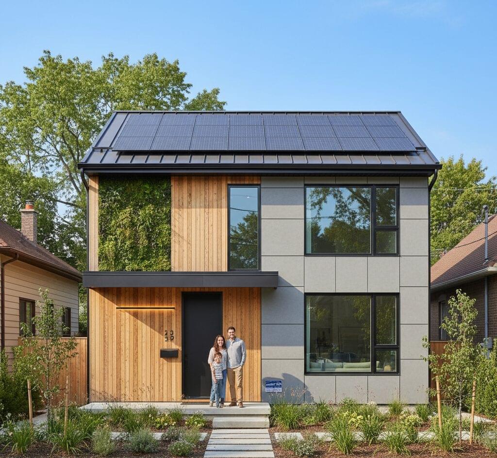 Construction site with crane and budget chart overlay, representing smart, affordable building.